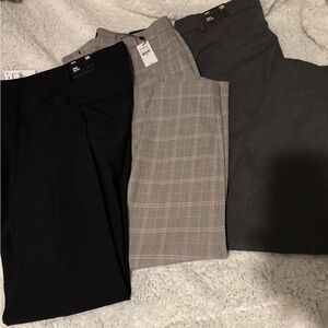 Express Black, Gray, and Plaid Pantsuit Set